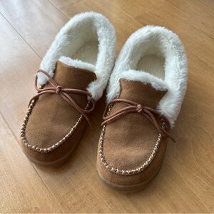 Earth Origins Womens Wilder Slip On Moccasins, Tan, Size 8